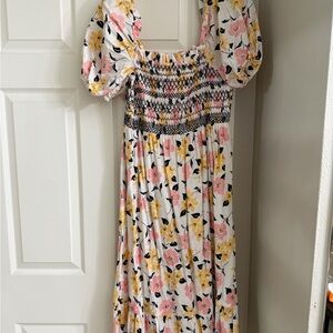 Kate Spade White Smocked Dress